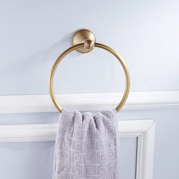 

1PCS Towel Ring Round Antique Brushed Hanging Household Towel Holder Hanger Rack for Toilet