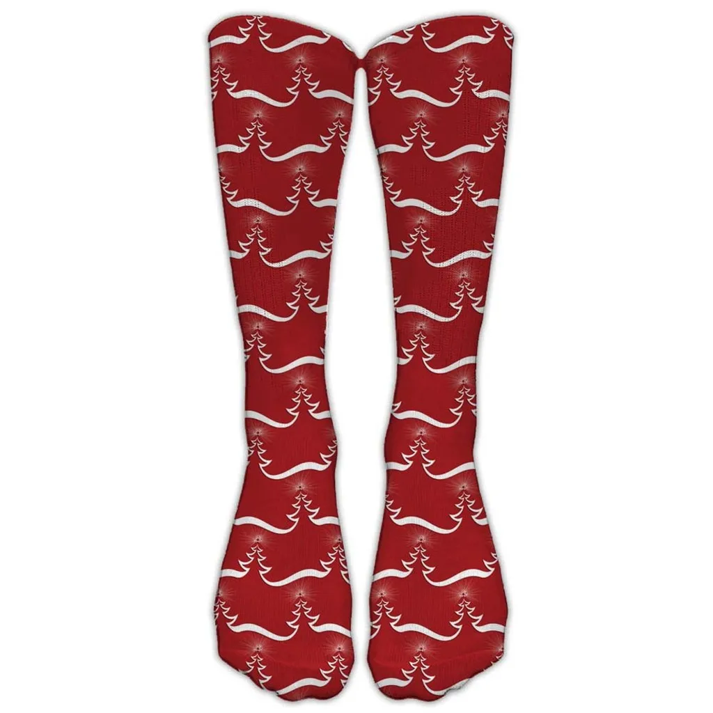 Женские длинные носки, носки для работы и бизнеса, 3D Рождественский Санта и олень, Длинные спортивные носки с принтом, medias de mujer, женские носки# C20