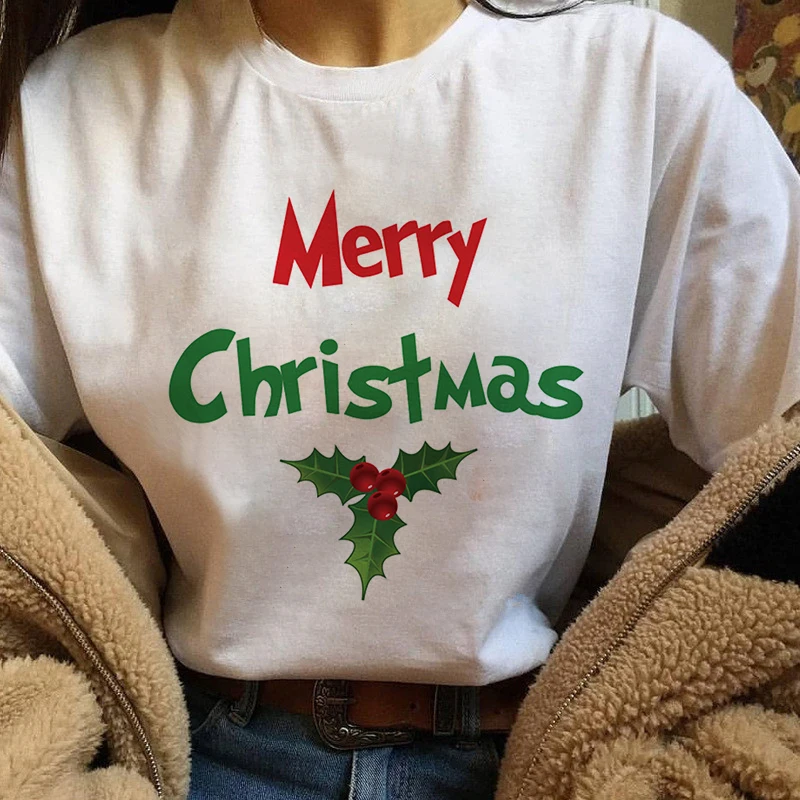 Women T Shirt Plaid Truck Tree Print Christmas Trees New Year T-shirt Female Short Sleeve O-Neck Casual Ladies Graphic Tees Tops