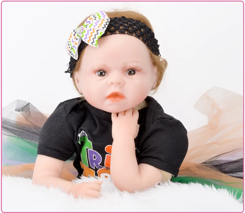 Reborn Baby Doll 55 см реалистичные силиконовые открытые глаза реалистичные детские куклы игрушка Этническая кукла для детей день рождения рождественские подарки