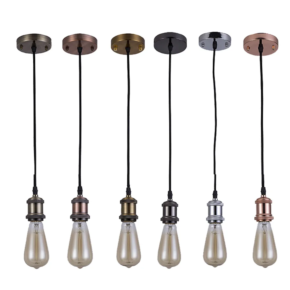 E27/E26 Vintage Edison Screw Pendant Lighting Bulb Lamp Holder Base Socket WO 