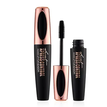 

Eyelash Mascara 4D Silk Fiber Long Curling Black Waterproof Silicone Brush Head Lengthening Thicker for Beauty Care Eyes