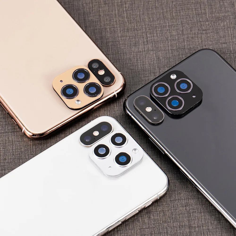 For iPhone X XS MAX Seconds Change For iPhone 11 Camera Lens Screen Protector Second generation lens film metal lens sticker #B