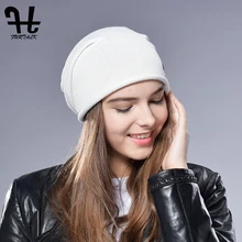 FURTALK Шерсть Девушку Весна Осень Женщины Hat вязание Шапочки Hat Cap для Девочек Громоздкая Сумка Шляпы для Женщины Чулок Hat