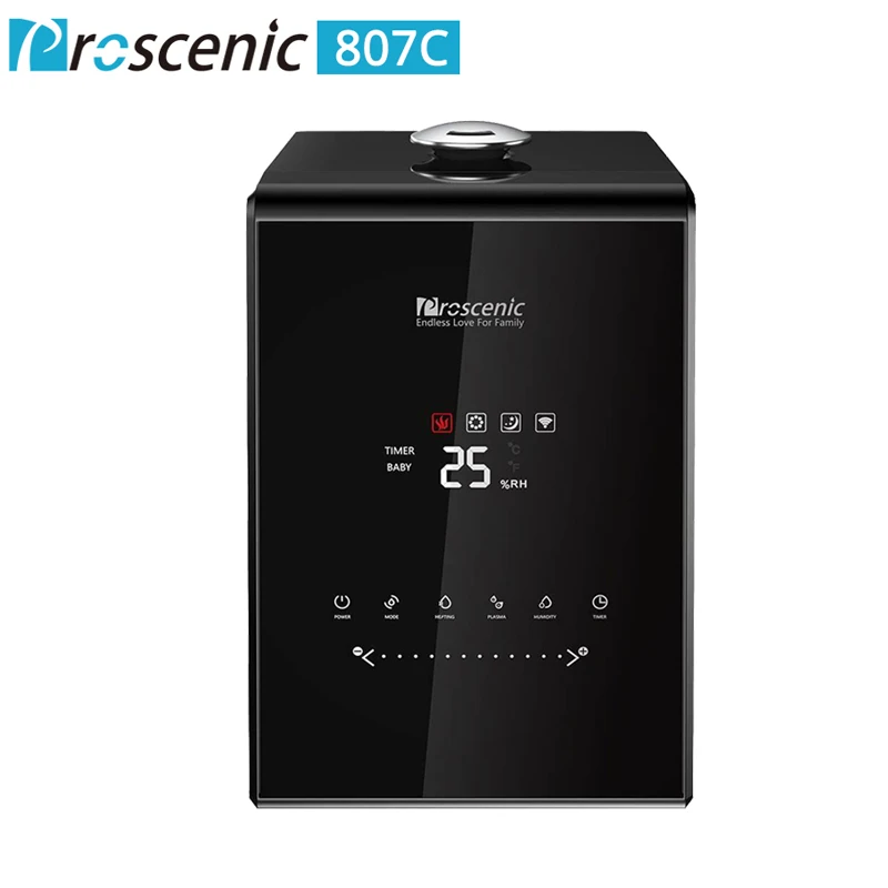

Proscenic 807C 5.5L Warm And Cool Mist Ultrasonic Humidifiers Vaporizer with APP and Aleax Control for Bedroom and Babies