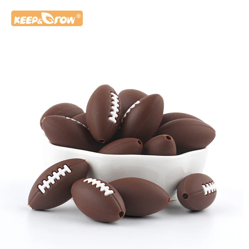 Keep & растут 5 шт. Детские Силиконовые ложки для Регби Спортивные фигурки подвески