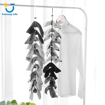 

Funeasy life Creative Home Socks Hanging Rope Multi-function Net Washing Stocking Drying Sock Rack Adjustable Hanging Dry Tools
