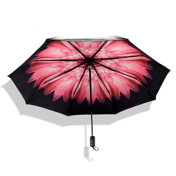 

Flower Umbrella Creative Sun Rain Folding Rain Women Mini Pocket Umbrella Women Uv Small Umbrellas Polyester Rain Gear QZH118