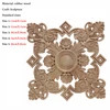 European Decoration Retro Natural Wood Applique Onlay Decal Rubber Figurines Floral Large Rose Crown Leaves Vintage Home Decor ► Photo 2/6