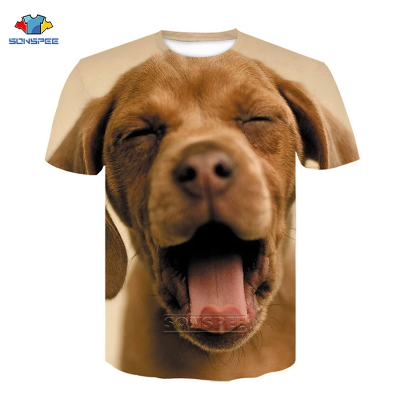 

SONSPEE Men's 3D T-Shirts Animal Print Dogs/Cat/Tiger/Deer Oversized T Shirt Women Short Sleeve Funny Design Casual Sport Top