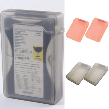 

2pcs Plastic Hard Disk Drive Storage Case Dustproof Protection Box Home Storage Box for 3.5 Inch SATA IDE HDD