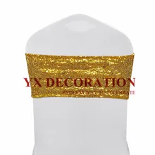 Цена по прейскуранту завода блесток повязка на стул из лайкры Sash галстук-бабочка для банкета свадебные чехлы для стула украшения