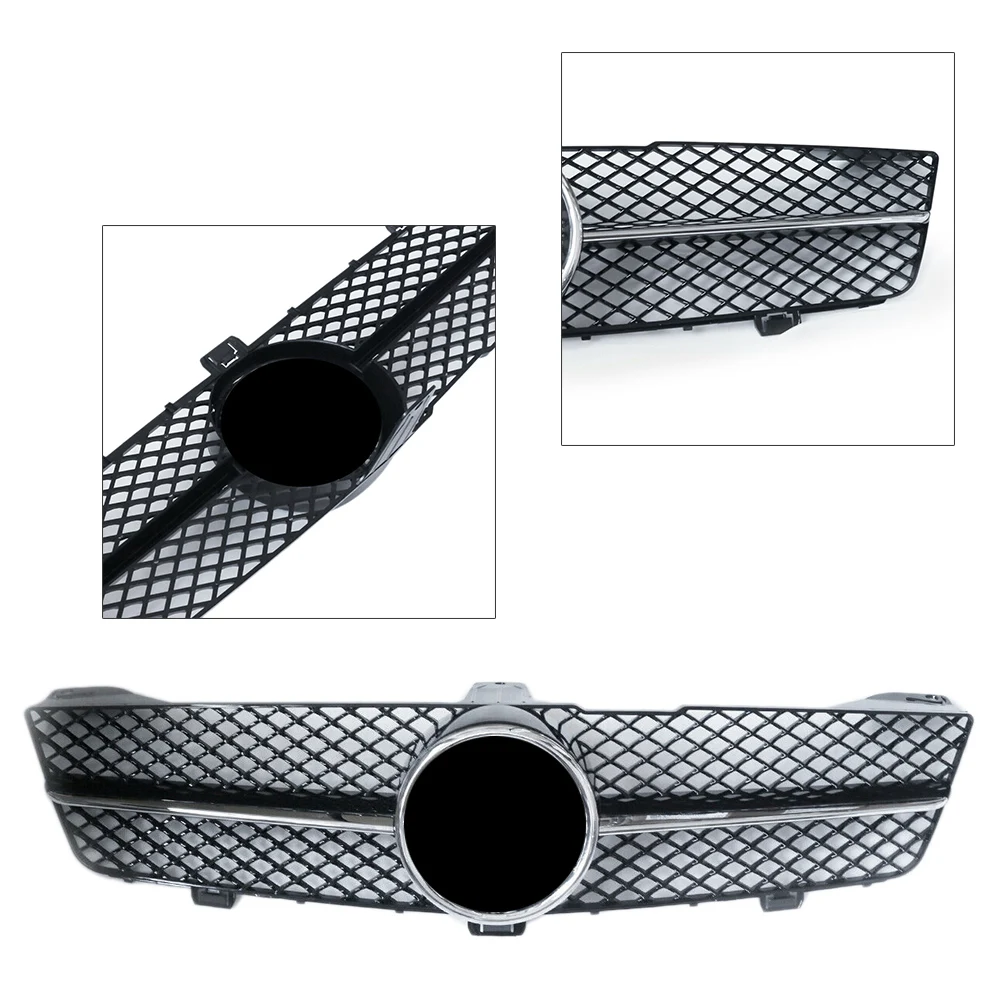 

Car Grill Front Bumper Grille For Mercedes Benz 2008 2009 2010 2011 CLS-Class W219 CLS350 CLS500 Chrome Black ABS