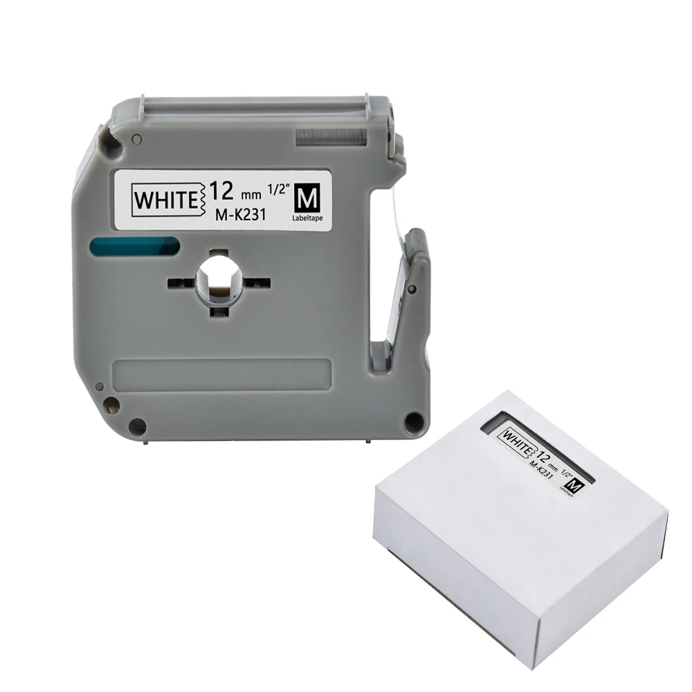 Фото Ленты для этикеток MK231, совместимы с Brother P-Touch PT65 PT70 PT85 PT90 PT80 PT100, 1 шт., 9/12 мм №3