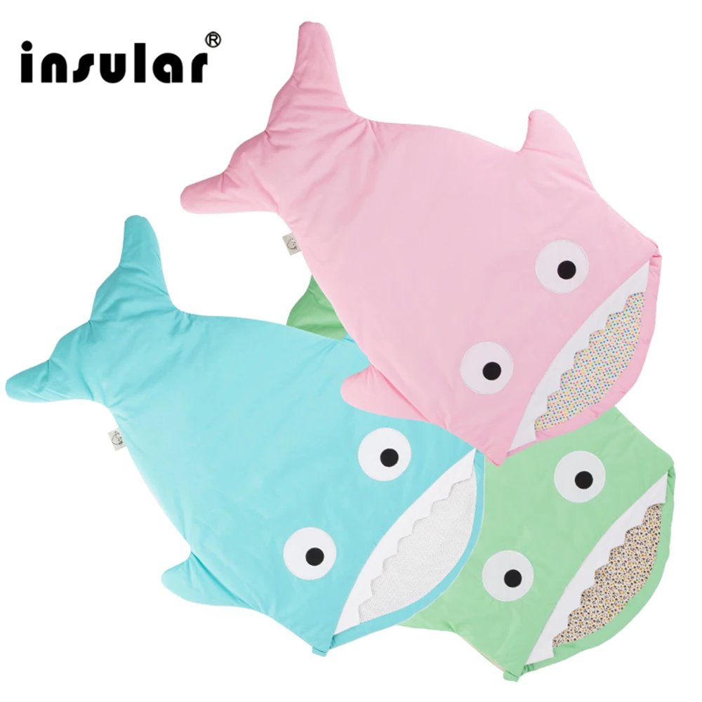 Детский спальный мешок INSULAR Shark с детской подушкой|shark baby sleeping bag|baby bagbaby sleep |
