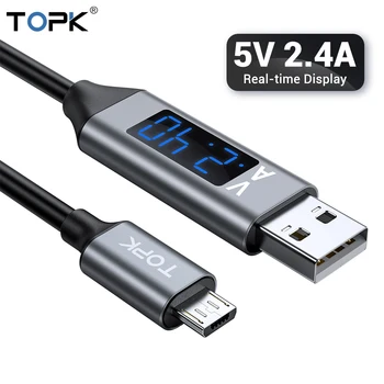 

TOPK AC32 Micro USB Cable Voltage and Current Display Fast Charging Data Sync USB Cable