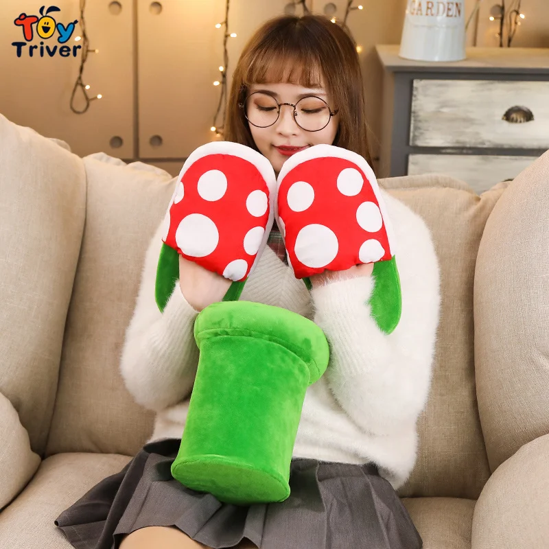 Funny Cannibal Flowers Slippers Plush Toys Halloween Carnival Fancy Cosplay Shoes Children Women Men Birthday Gifts