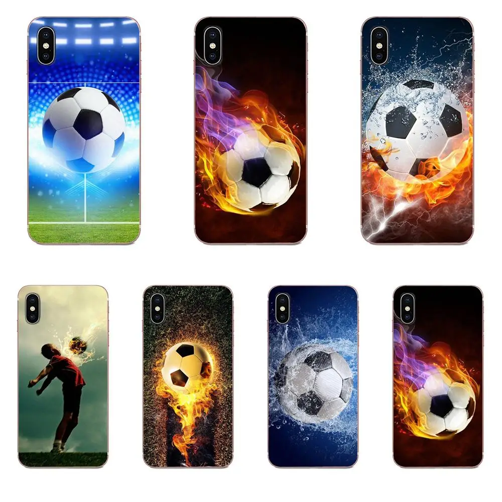 Чехол из ТПУ для Samsung Galaxy A10 A20 A20E A3 A40 A5 A50 A7 J1 J3 J4 J5 J6 J7 2016 2017 2018 Fire футбольный