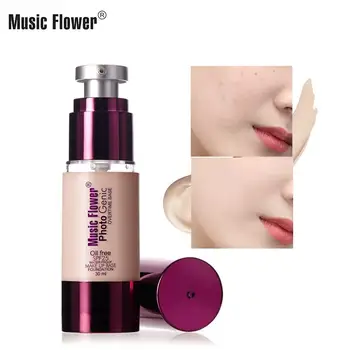 

Music Flower Liquid Foundation Makeup Concealer Foundation Make Up Base Face Cream Waterproof Cosmetic
