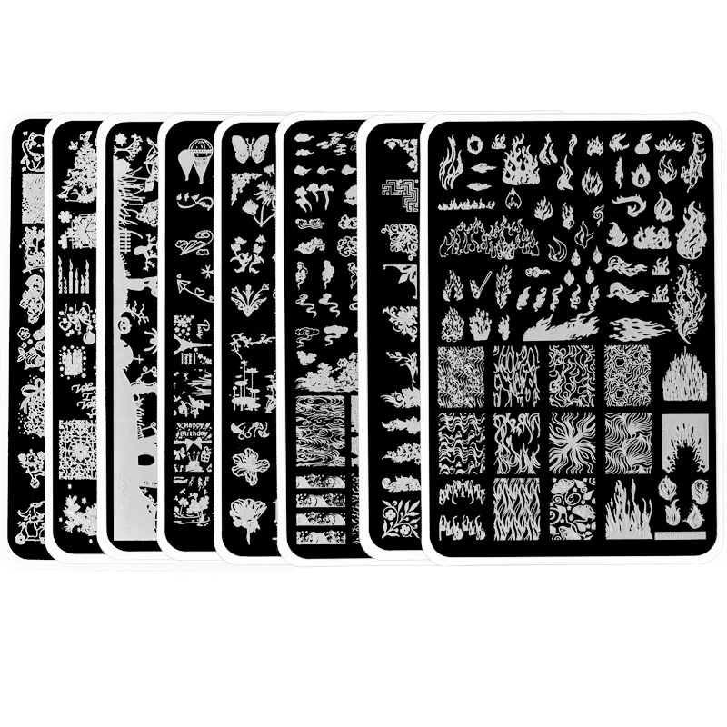 1PC**9.5X14.5cm Nail Art Stamping Plate 304 Stainless Steel Templates  Plates Image--Unique Design/Lace design nail Stamp Plate