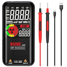 

BSIDE S20 EMF Multimeter Electromagnetic Radiation Detector 9999 Counts Range Radiation Monitor AC/DC Voltmeter Ohmmeter Test