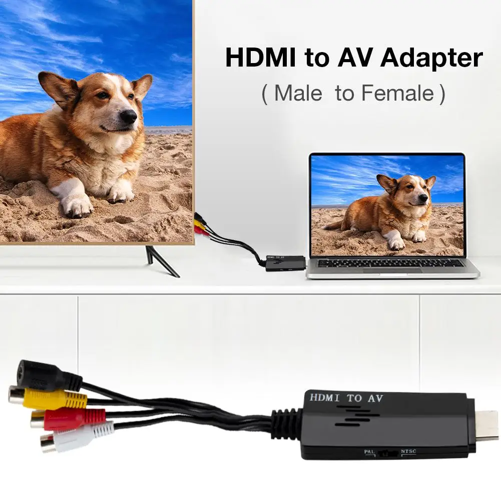 HDMI для адаптера RCA конвертер кабель Поддержка 1080P HDMI 2AV мужчин и женщин