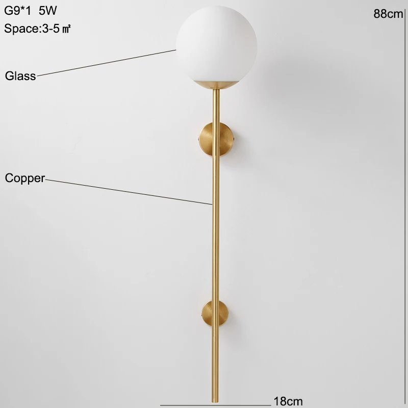 Классическая золотая бра для гостиной лофт настенный светильник для спальни модный настенный светильник в спальню прикроватные лампы для чтении светодиодные настенные светильники на лестничную клетку - Цвет абажура: G9x1