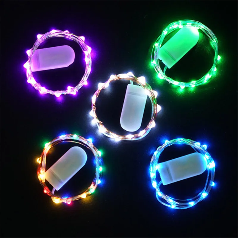 Sliver Wire Fairy Lights Garland Lamp LED String Lights For Christmas Wedding Home Party Decoration CR2032 Battery Powered Sliver Wire Fairy Lights Garland Lamp LED String Lights For Christmas Wedding Home Party Decoration CR2032 Battery Powered