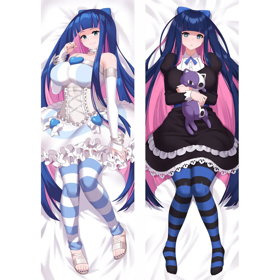 Panty &Stocking with Garterbelt Hugging Body Pillow Case Anarchy Cushion Dakimakura Stocking Anarchy Pillowcase Otaku Long Cover