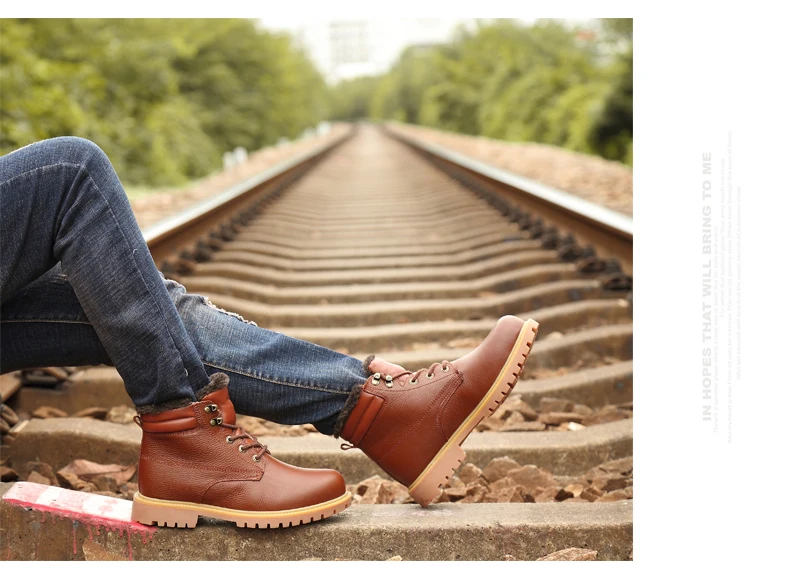 Men's Boots High Quality Waterproof Footwear The New Autumn Winter Ankle Boots for Men Fashion Warm Boots