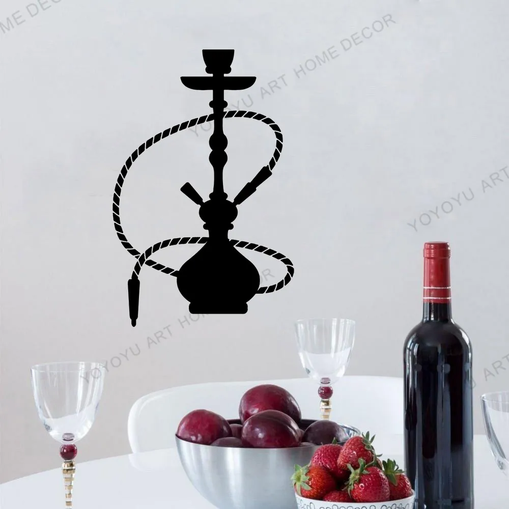 Classic Wall Vinyl Hookah Shisha Smoking Arabic Cool Decal Mural Art For Kitchen and Restaurants Window Decor rb320 | Дом и сад