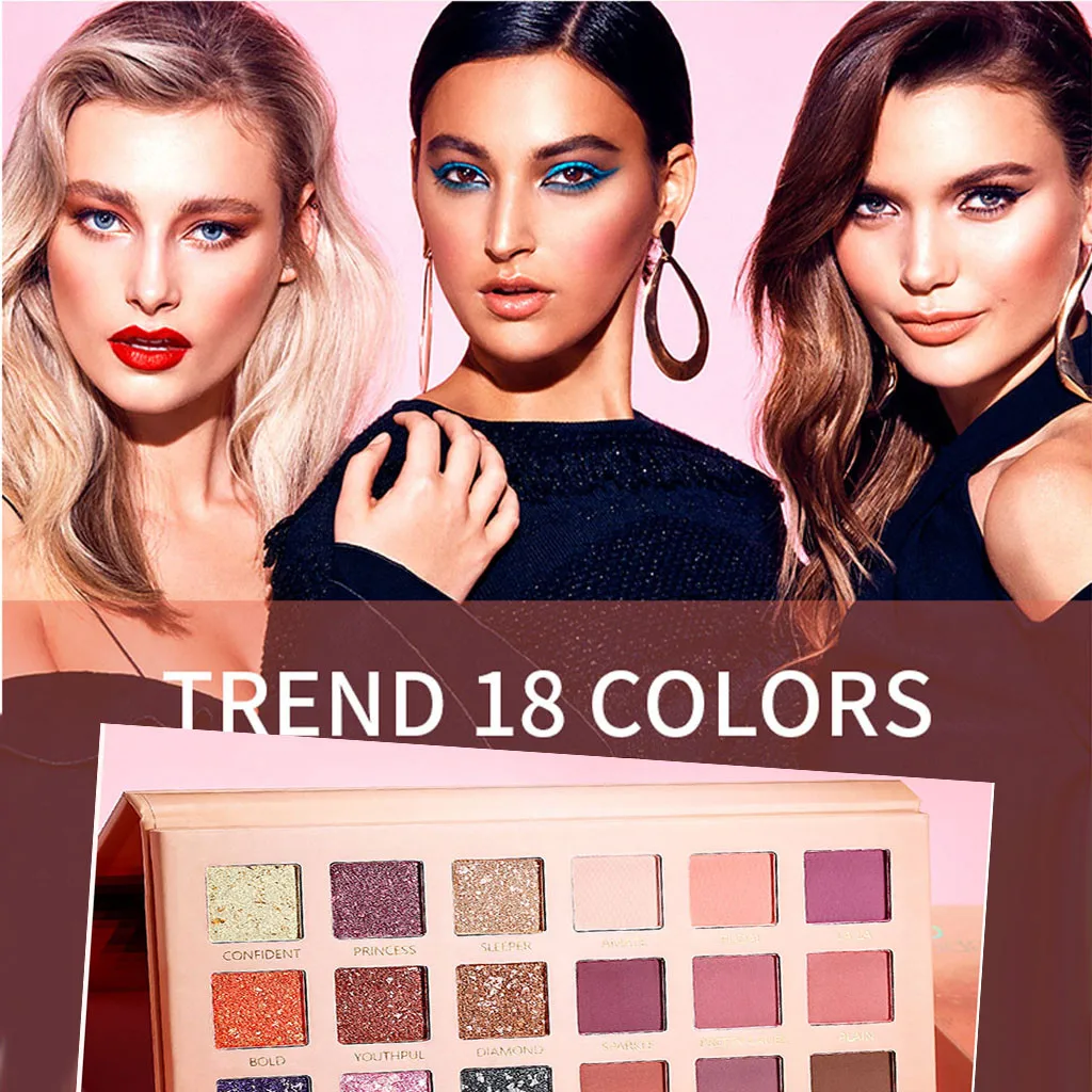 Дропшиппинг Pudaier 18 цветов сверкающие тени для век Ins Fire Eye shadow блеск перламутровый тренд красивая мода Sombra# ZC