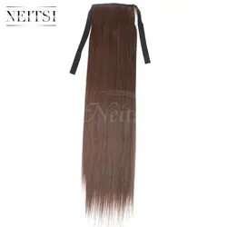 Neitsi 22 ''1 шт. заколка для хвоста в шиньке прямые Cabelos Pince Cheveux M2/30 цветов термостойкие волосы для наращивания