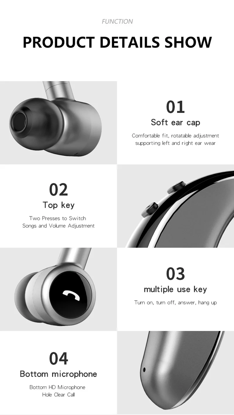 V7 Беспроводная bluetooth-гарнитура 5,0 бизнес наушники спортивные стерео водонепроницаемые наушники(для Xiaomi Apple samsung huawei
