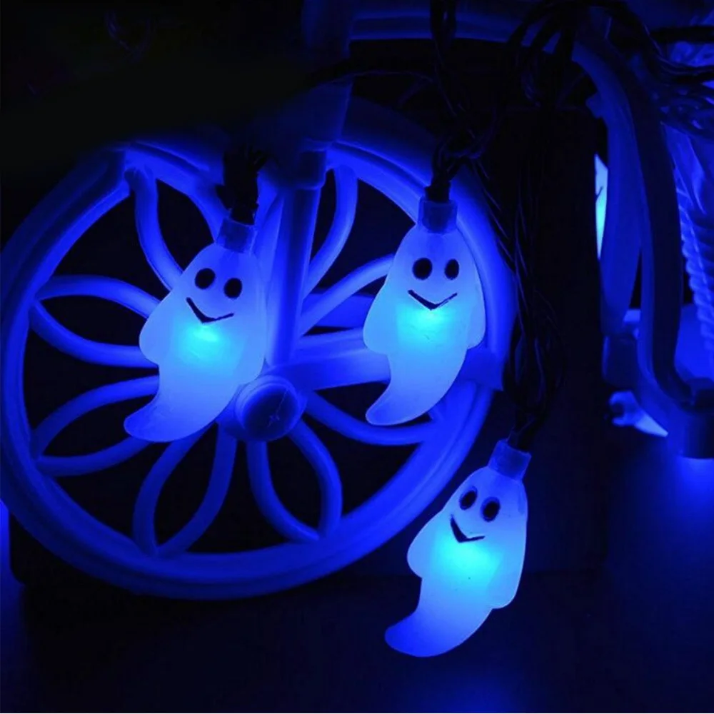 Хэллоуин Ghost солнечные гирлянды 30LED для сада Свадебная вечеринка Декор открытый Сказочный свет для сада двора рождественские вечеринки