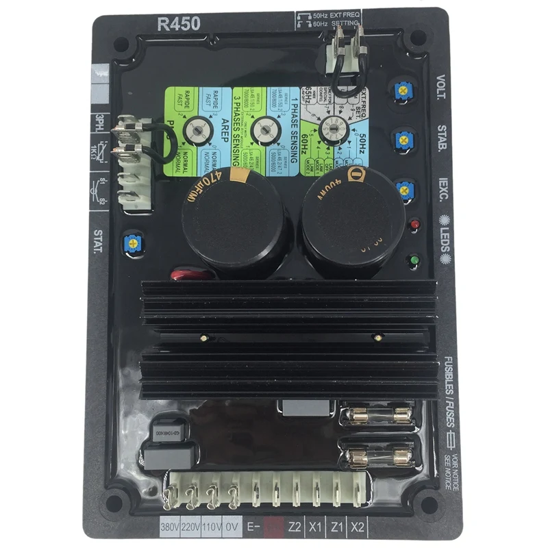 Топ! AVR R450 автоматический Напряжение регулятор Avr генератор бесщеточный 3 фазовый