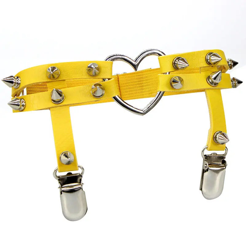 Description Picture 3 of itemFashion Leather Harness Garter Belt Stocking Sexy Women Suspender Body Bondage Leg Strap Cage Waist Band Metal Chains Decoration