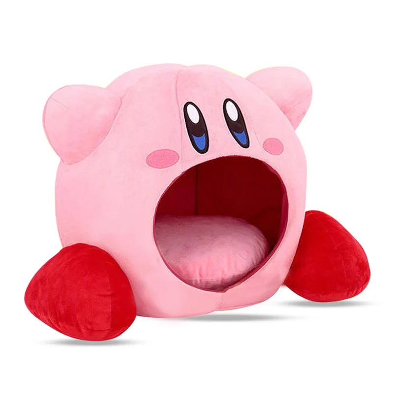 

Kirby Plush Soft Sleep Pillow Cap Kawaii Anime Game Kirby Sleep Pillow Cushion Soft Pet House cosplay prop