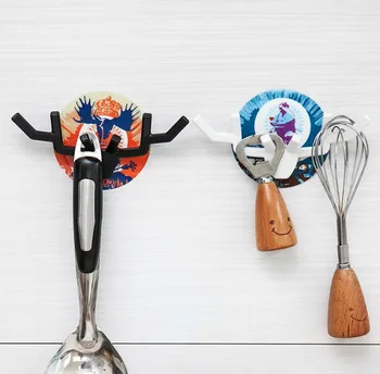 

Creative Antlers Hook Kitchen Bathroom Seemless Strong Adhesive Hook Toilet Nailless Wall Decoration Rack Key Holder