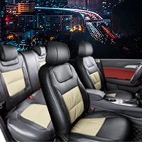 BOOST пользовательские кожаные сиденья для Volkswagen Polo CC Eos Beetle Phaeton Magotan Touareg Подарок подголовник - Название цвета: 19-11Black Beige