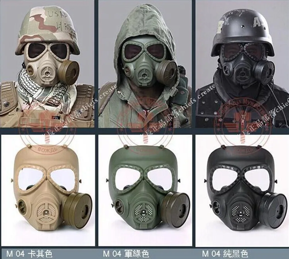 

Field Operations Equipment Helmet/Mask Chiefs M04 Gas Mask Army with Lens SEALs Tactical