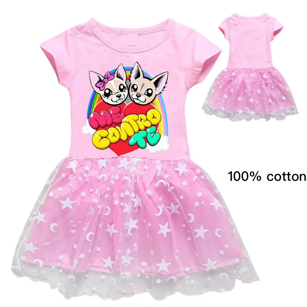 cute baby dresses online 2021 me contro te Cartoon Christmas Dress Stars moon Girl Princess Costume As a Casual Toddler Girl Dresses Birthday Clothing baby girl doll skirt Dresses