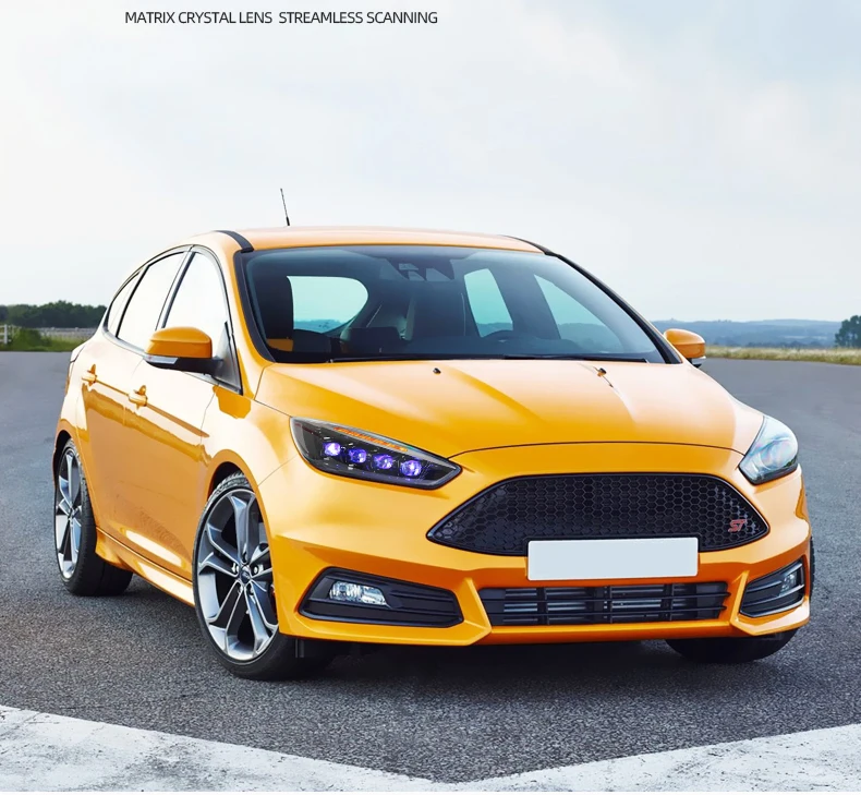 Автомобильный Стильный чехол на головную лампу для Ford focus фары- все светодиодный Ford focus фары DRL Двойной Луч би-ксенон