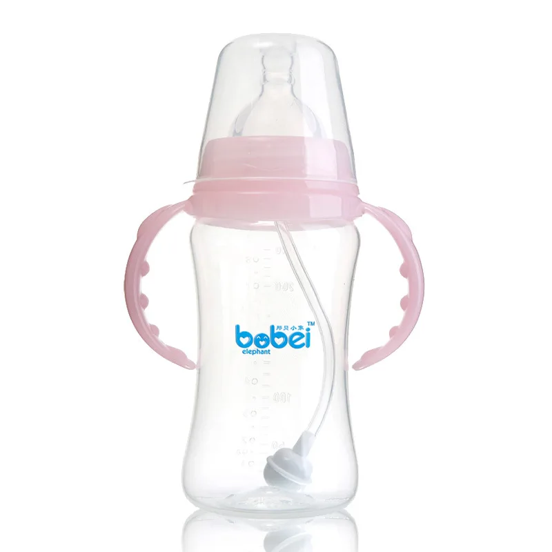 

Bombay Baby Elephant Bp1023pp Plastic Milk Bottle with Handle Wide Mouth Automatic Anti-slip Waist 240 Ml Mom And Baby S