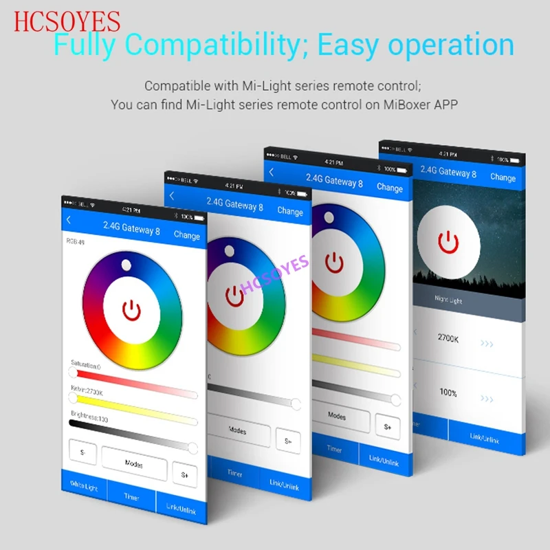 Pаспродажа Mi светильник iBox2 2,4 ГГц WiFi умный светильник WiFi iBox контроллер DC5V 500mA концентратор RF пульт дистанционного управления Wi Fi с RGB светильник беспров...