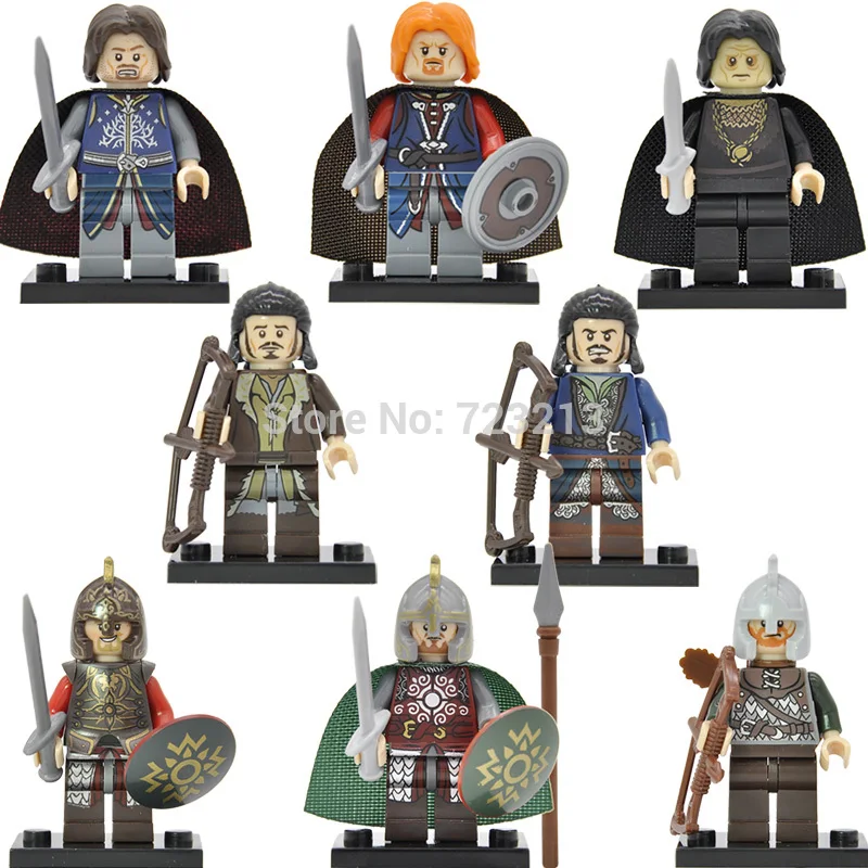 20 шт. Рейф Haldir Рохан Леголас фигурка Elrond Eomer Arag Bowman орк Мордора Боромир строительные блоки модели игрушки