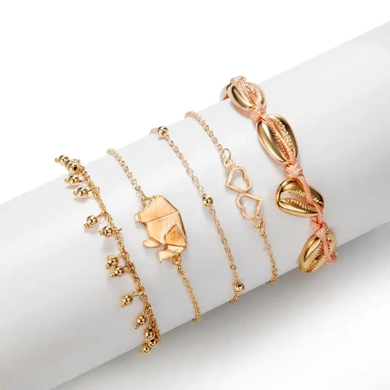 Anklets sandalia feminina новинка Женская цепочка с кисточкой со звуком колокольчиков Металлический ножной браслет женский любовь сердце слон ножной браслет с подвеской