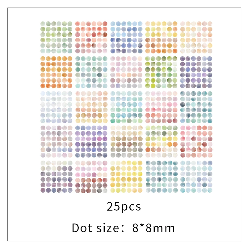 Scrapbooking & Stamps hot 100 Sheets Watercolor Polka Dot Sticker Bullet Journaling Accessories Scrapbooking DIY Color Label Washi Sticker Stationery Gift ink stamps for crafting Scrapbooking & Stamps