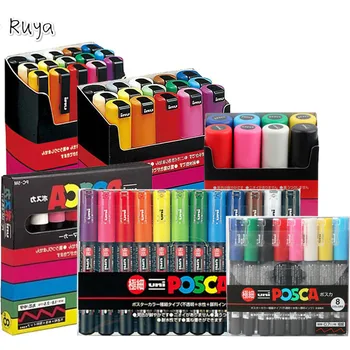 

UNI POSCA Mark Pen Combination Painting Filling Dedicated POP Poster Advertising graffiti tombow plumones stiften copic markers