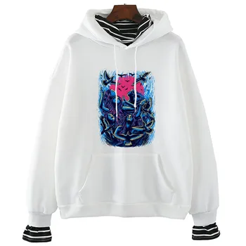 

Flying Back Ulzzang Ulzzang Gothic Printed Pullover Women Winter&spring Basic Hoodie Harajuku Camisetas Mujer Chic Tops